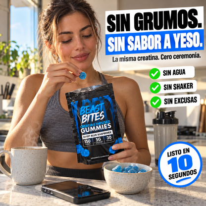 Creatina en Gomitas Beast Bites ™ | Fuerza Diaria En 5 Gomitas