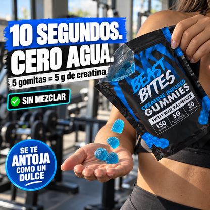 Creatina en Gomitas Beast Bites ™ | Fuerza Diaria En 5 Gomitas