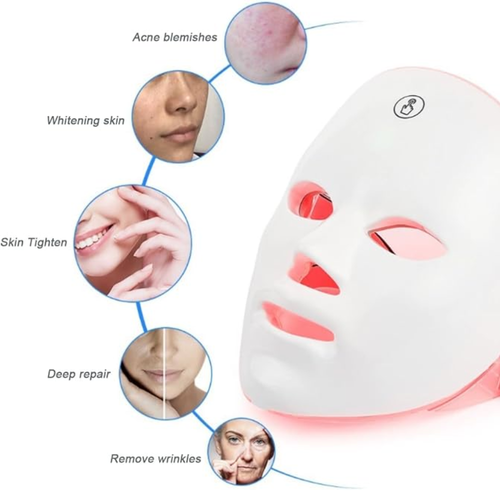 Máscara Facial LED 7 Modos | Cuidado de la Piel en Casa