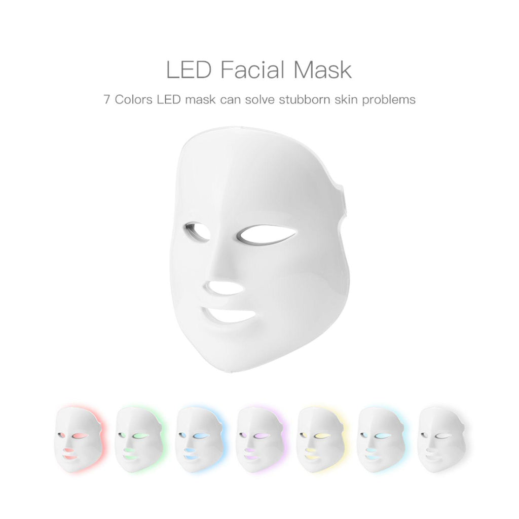Máscara Facial LED 7 Modos | Cuidado de la Piel en Casa