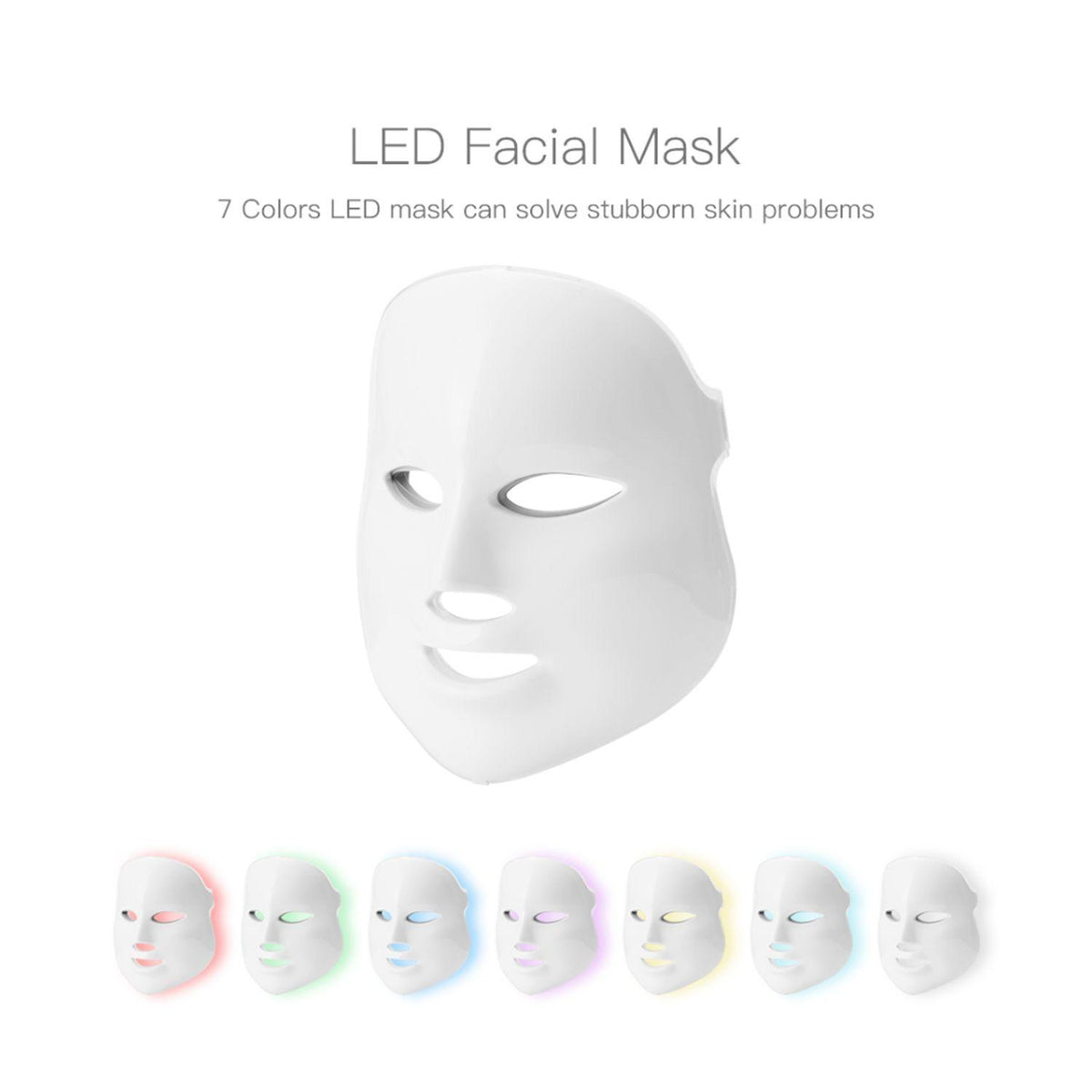 Máscara Facial LED 7 Modos | Cuidado de la Piel en Casa