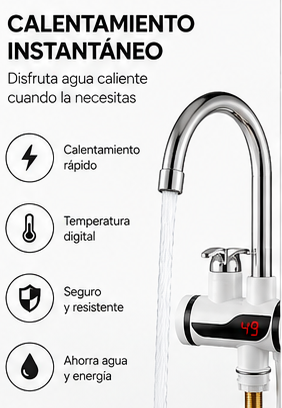 Grifo Eléctrico Instantáneo 110V | Agua Caliente al Instante para Cocina y Baño